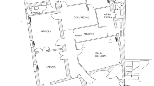 piantina ufficio n. 26 palazzo Zambeccari